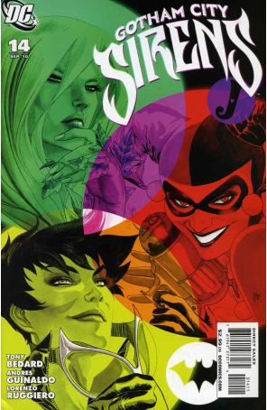 Gotham City Sirens 14 published by DC with cover art by Guillem March