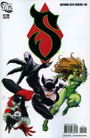 Gotham City Sirens 19 published by DC with cover art by Guillem March