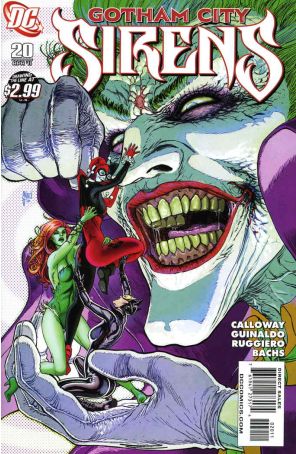 Gotham City Sirens 20 published by DC with cover art by Guillem March