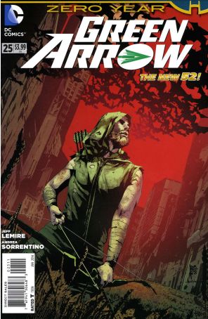 Green Arrow (5th Series) 25 published by DC with cover art by Andrea Sorrentino