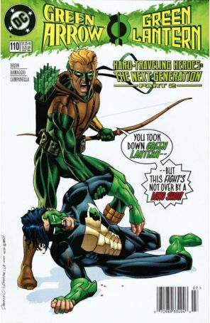 Green Arrow 110 (Newsstand) published by DC with cover art by Rodolfo Damaggio