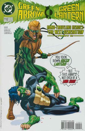 Green Arrow 110 published by DC with cover art by Rodolfo Damaggio