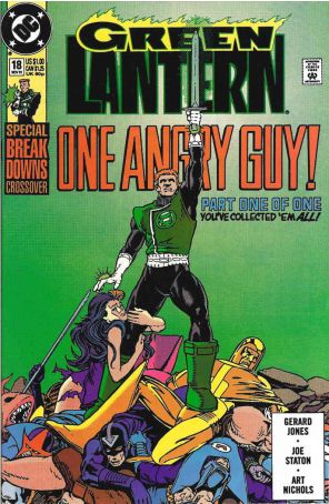 Green Lantern (3rd Series) 18 published by DC with cover art by Kevin Maguire