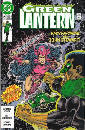 Green Lantern (3rd Series) 23 published by DC with cover art by Pat Broderick