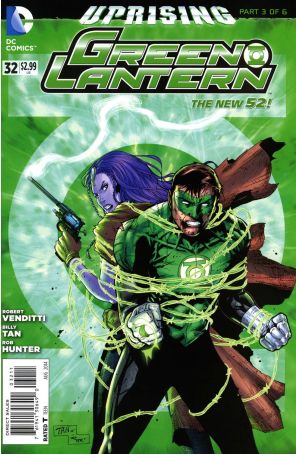 Green Lantern (5th Series) 32 published by DC with cover art by Billy Tan