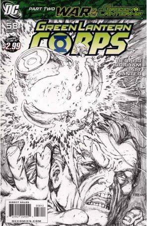 Green Lantern Corps (2nd Series) 58 (2nd) published by DC with cover art by Tyler Kirkham