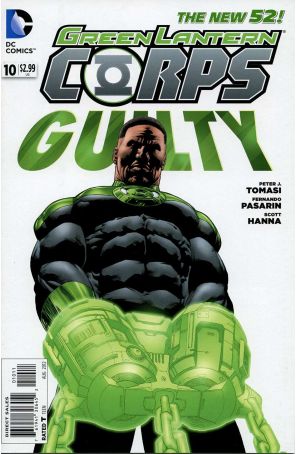 Green Lantern Corps (3rd Series) 10 published by DC with cover art by Fernando Pasarin