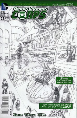 Green Lantern Corps (3rd Series) 22A published by DC with cover art by Rags Morales