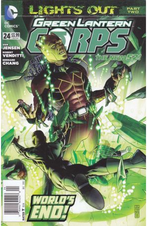 Green Lantern Corps (3rd Series) 24 (Newsstand) published by DC with cover art by J.G. Jones