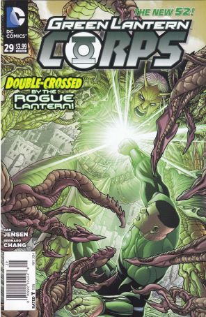 Green Lantern Corps (3rd Series) 29 (Newsstand) published by DC with cover art by Francis Portela