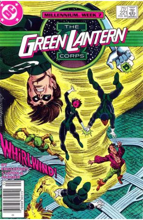 The Green Lantern Corps 221 (Newsstand) published by DC with cover art by Joe Staton