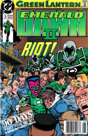 Green Lantern: Emerald Dawn II 5 (Newsstand) published by DC with cover art by Mark D. Bright