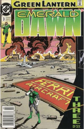 Green Lantern: Emerald Dawn 3 (Newsstand) published by DC with cover art by Klaus Janson