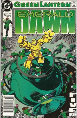 Green Lantern: Emerald Dawn 5 (Newsstand) published by DC with cover art by Mark D. Bright