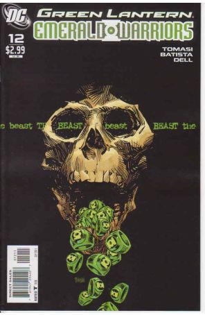 Green Lantern: Emerald Warriors 12 published by DC with cover art by Dan Panosian