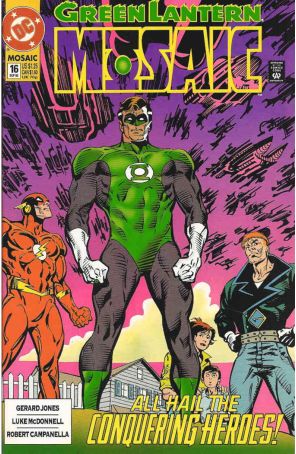 Green Lantern: Mosaic 16 published by DC with cover art by Luke McDonnell