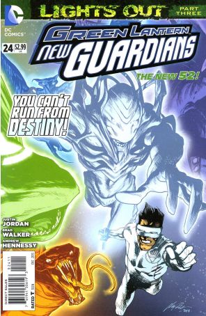 Green Lantern: New Guardians 24 published by DC with cover art by Rafael Albuquerque
