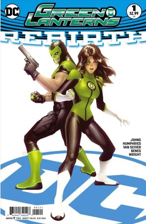 Green Lanterns: Rebirth 1A published by DC with cover art by Alex Garner