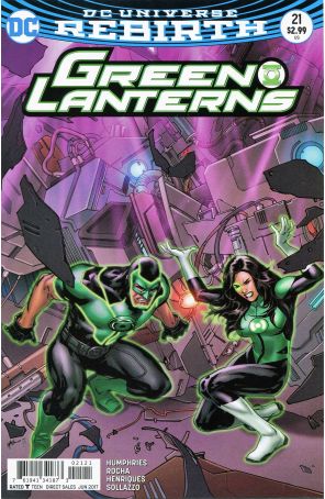 Green Lanterns 21A published by DC with cover art by Emanuela Lupacchino