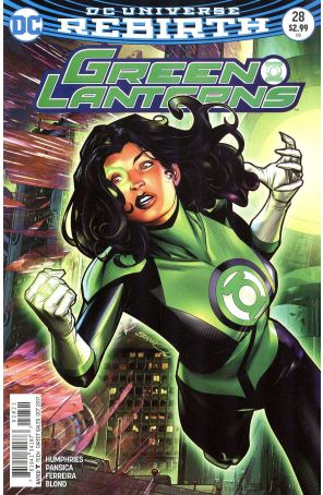 Green Lanterns 28A published by DC with cover art by Brandon Peterson