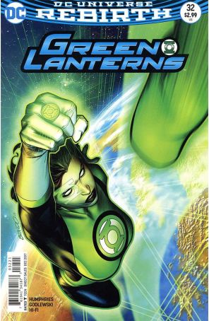 Green Lanterns 32A published by DC with cover art by Brandon Peterson