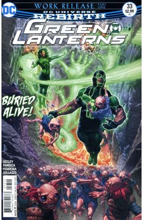 Green Lanterns 33 published by DC with cover art by Ricardo Federici