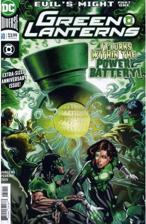 Green Lanterns 50 published by DC with cover art by Mike Perkins