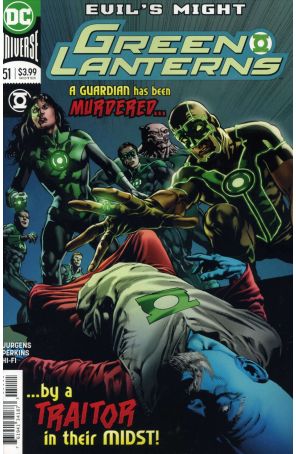 Green Lanterns 51 published by DC with cover art by Mike Perkins