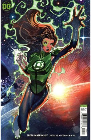 Green Lanterns 57A published by DC with cover art by Chris Stevens