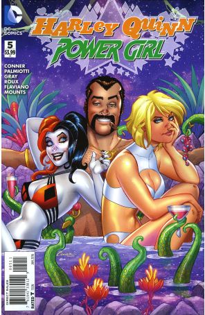 Harley Quinn and Power Girl 5 published by DC with cover art by Amanda Conner