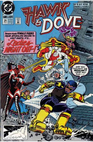 Hawk and Dove (3rd Series) 21 published by DC with cover art by Steve Erwin