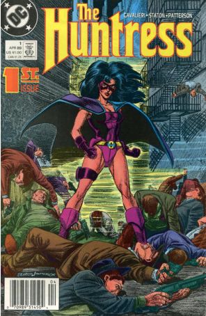 The Huntress 1 (Newsstand) published by DC with cover art by Joe Staton