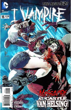 I, Vampire 15 published by DC with cover art by Andrea Sorrentino