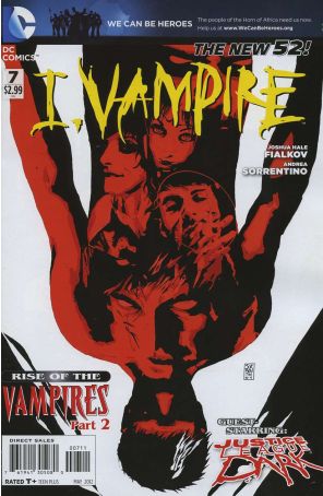 I, Vampire 7 published by DC with cover art by Andrea Sorrentino
