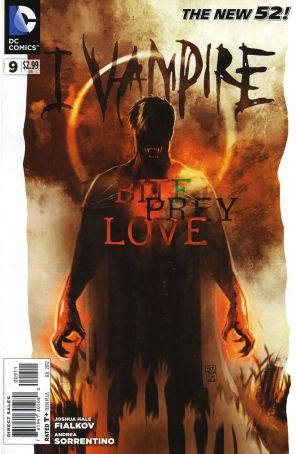 I, Vampire 9 published by DC with cover art by Andrea Sorrentino