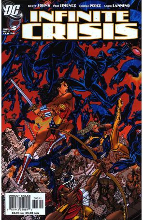 Infinite Crisis 3A published by DC with cover art by George Pérez