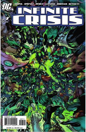 Infinite Crisis 7A published by DC with cover art by Jim Lee