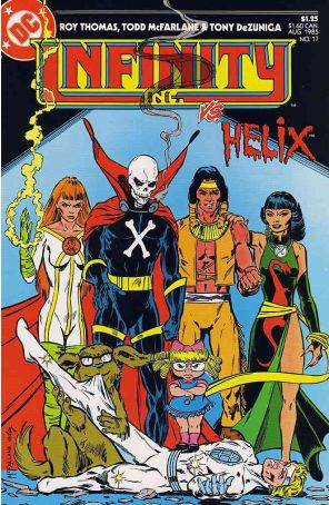 Infinity, Inc. 17 published by DC with cover art by Todd McFarlane