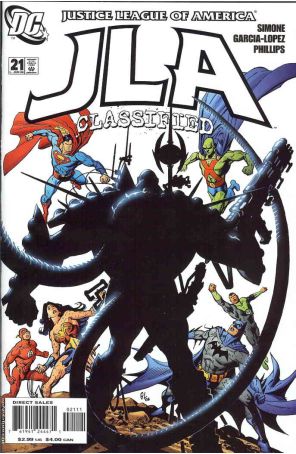 JLA: Classified 21 published by DC with cover art by José Luis Garcia-Lopéz