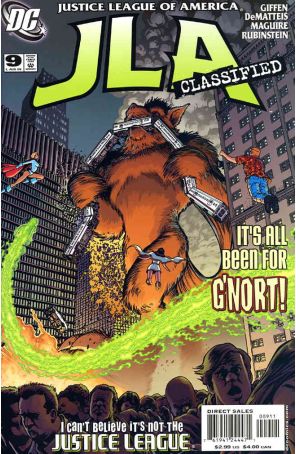 JLA: Classified 9 published by DC with cover art by Kevin Maguire
