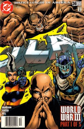 JLA 36 (Newsstand) published by DC with cover art by Howard Porter