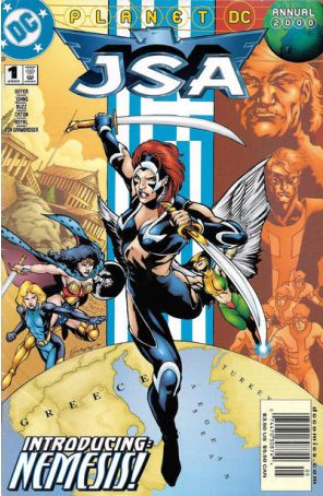 JSA Annual 1 (Newsstand) published by DC with cover art by Andrew Buzz