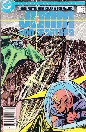 Jemm, Son of Saturn 6 (Newsstand) published by DC with cover art by Klaus Janson