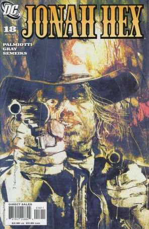 Jonah Hex (2nd Series) 18 published by DC with cover art by Bill Sienkiewicz