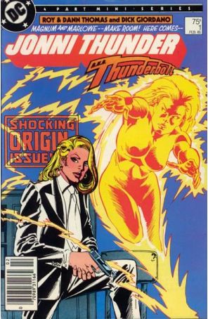 Jonni Thunder 1 (Newsstand) published by DC with cover art by Dick Giordano