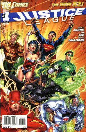Justice League (2nd Series) 1 published by DC with cover art by Jim Lee