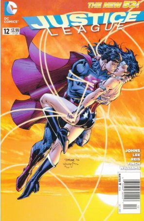 Justice League (2nd Series) 12 (Newsstand) published by DC with cover art by Jim Lee