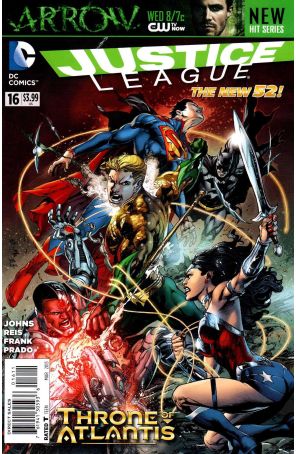 Justice League (2nd Series) 16 published by DC with cover art by Ivan Reis