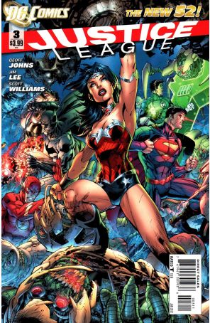 Justice League (2nd Series) 3 published by DC with cover art by Jim Lee