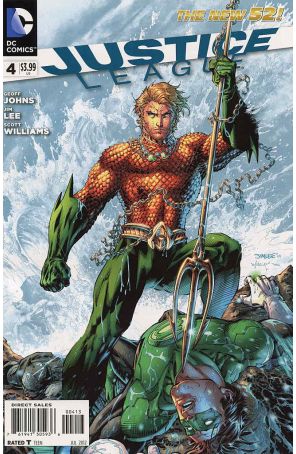 Justice League (2nd Series) 4 (3rd) published by DC with cover art by Jim Lee